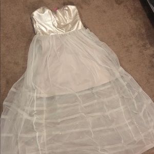 Betsey Johnston strapless champagne dress